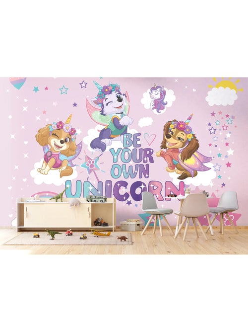 Papier peint Pat'Patrouille et Licornes - 375 x 270cm - Kiabi
