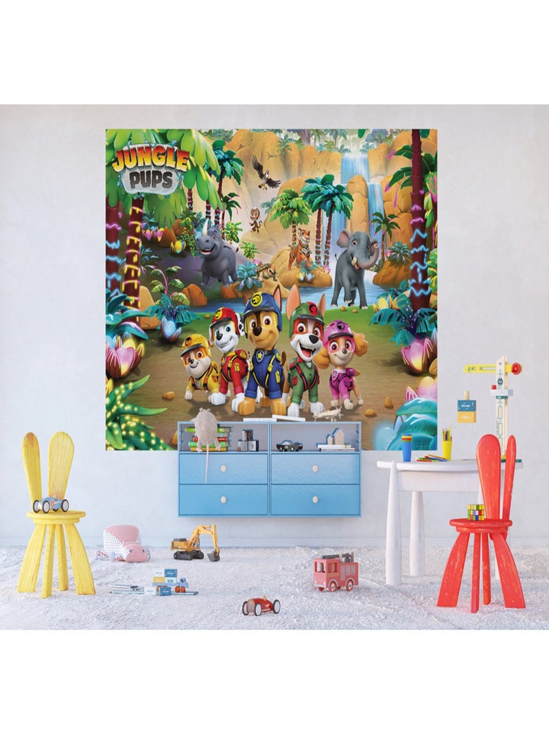 Papier peint Pat'Patrouille Jungle Pups - 4 Personnages -  252 x 182 cm Multicolore - Kiabi