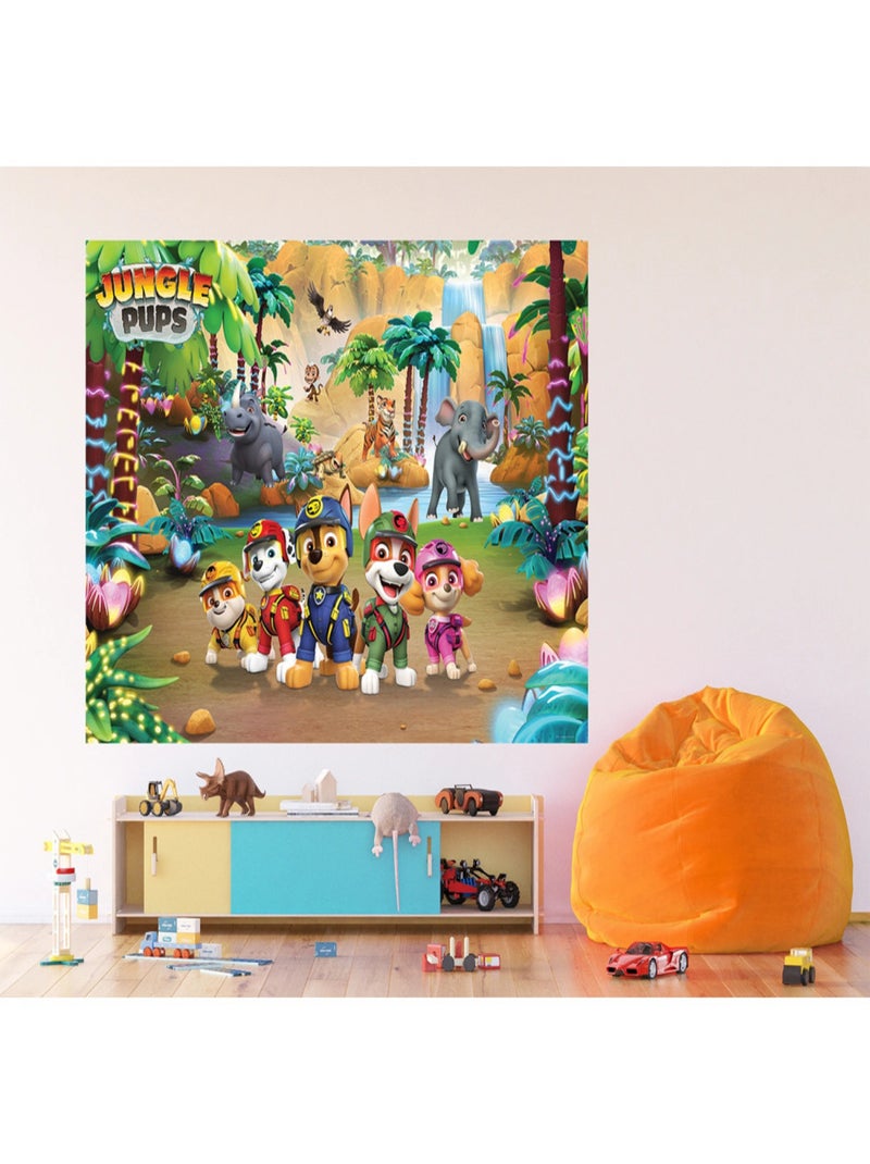 Papier peint Pat'Patrouille Jungle Pups - 4 Personnages -  252 x 182 cm Multicolore - Kiabi