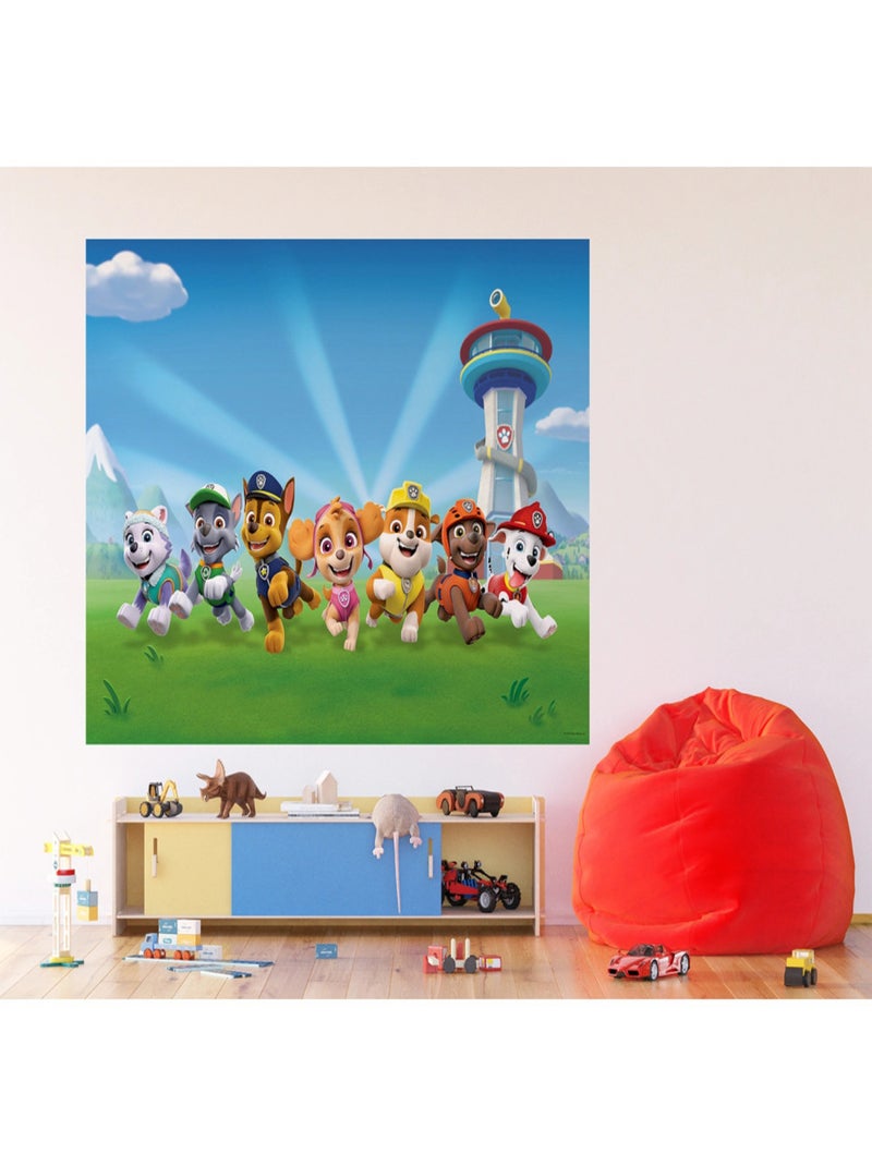 Papier peint Pat'Patrouille modèle En avant - 252 cm x 182 cm Multicolore - Kiabi