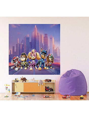 Papier peint Pat'Patrouille Super Héros Moovie - 5 Personnages - 252 x 182 cm