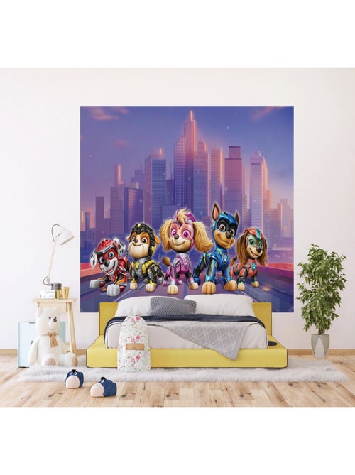 Papier peint Pat'Patrouille Super Héros Moovie - 5 Personnages -  252 x 182 cm - Kiabi