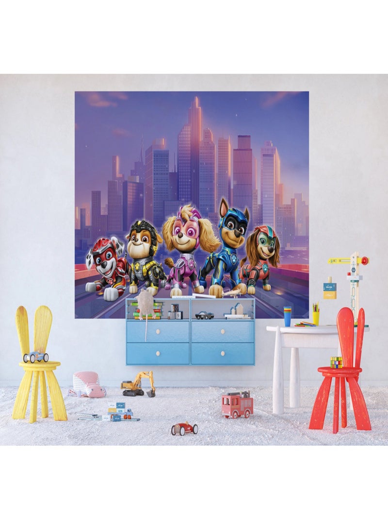 Papier peint Pat'Patrouille Super Héros Moovie - 5 Personnages -  252 x 182 cm Multicolore - Kiabi