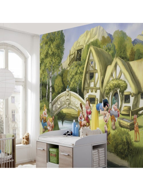 Papier Peint Photo Blanche Neige et les 7 nains Disney 368cm x 254cm - Kiabi