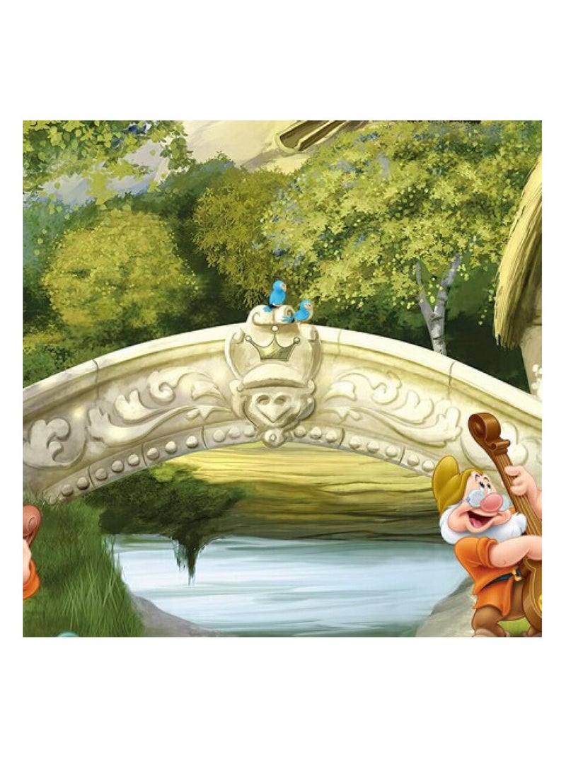 Papier Peint Photo Blanche Neige et les 7 nains Disney 368cm x 254cm Multicolore - Kiabi