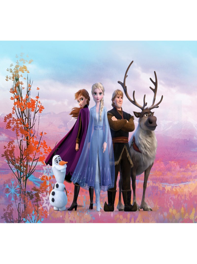 Papier Peint Photo La Reine des Neiges 2 Disney Anna Elsa Olaf Sven Kristoff tous ensemble 368cm x 2 Multicolore - Kiabi
