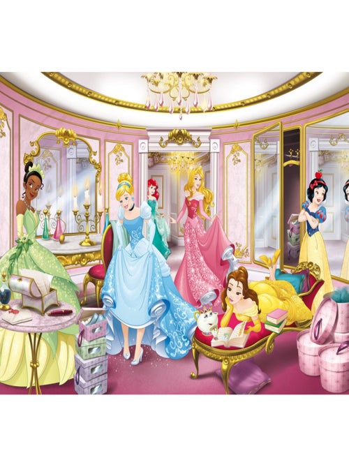 Papier Peint Photo Les Princesses Disney dans leur dressing 368cm x 254cm - Kiabi