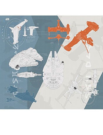 Papier Peint Plan Technique Star Wars 254X368 CM