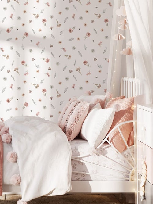 Papier peint pour enfants FLEURS SAUVAGES - Kiabi