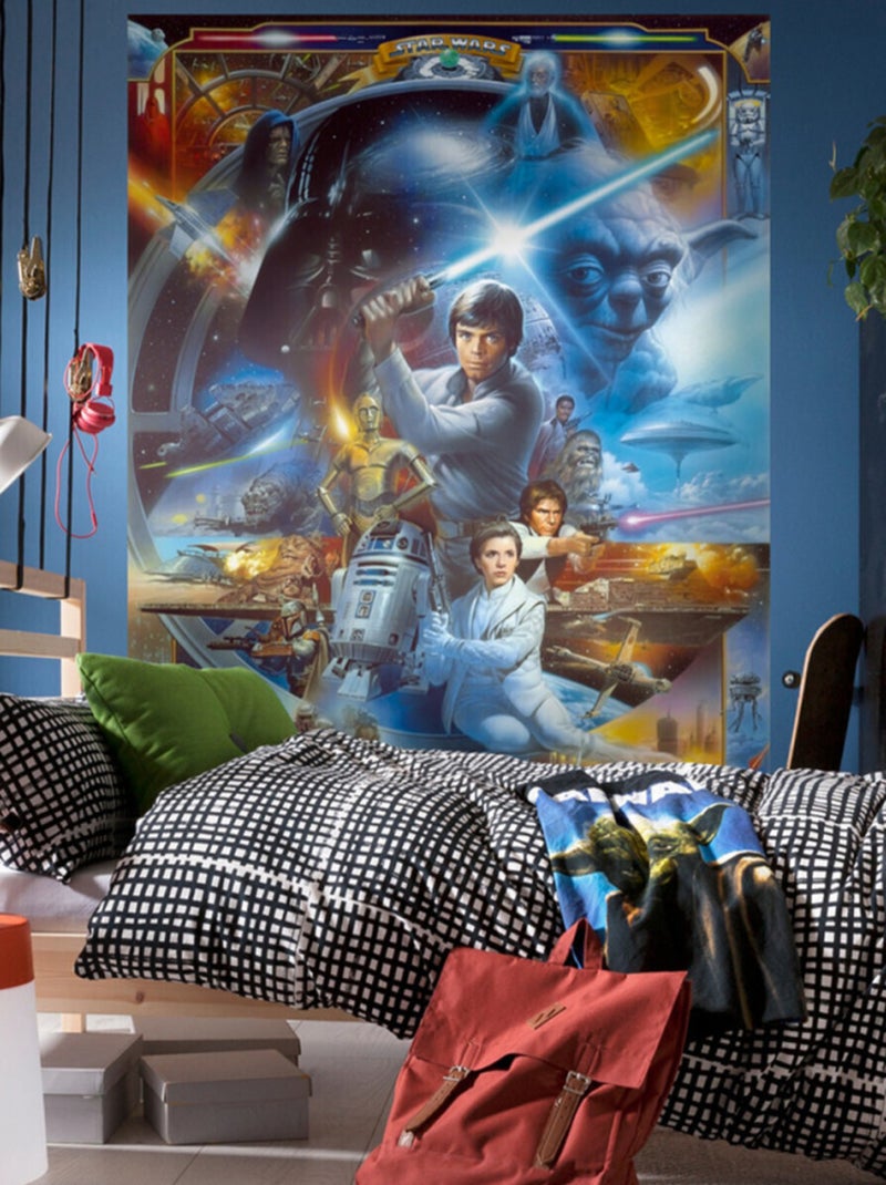 Papier Peint Prélogie Star Wars 184 x 254 cm Vert - Kiabi
