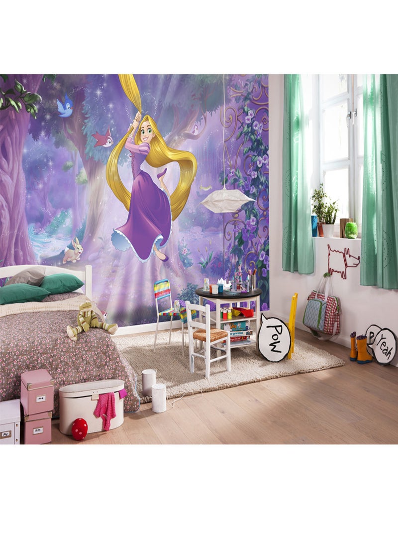 Papier peint Princesse Raiponce Disney 368X254 CM Multicolore - Kiabi