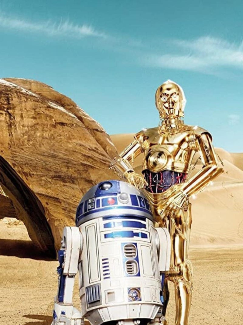 Papier Peint R2D2 & C3PO Star Wars 254X368 CM Jaune - Kiabi