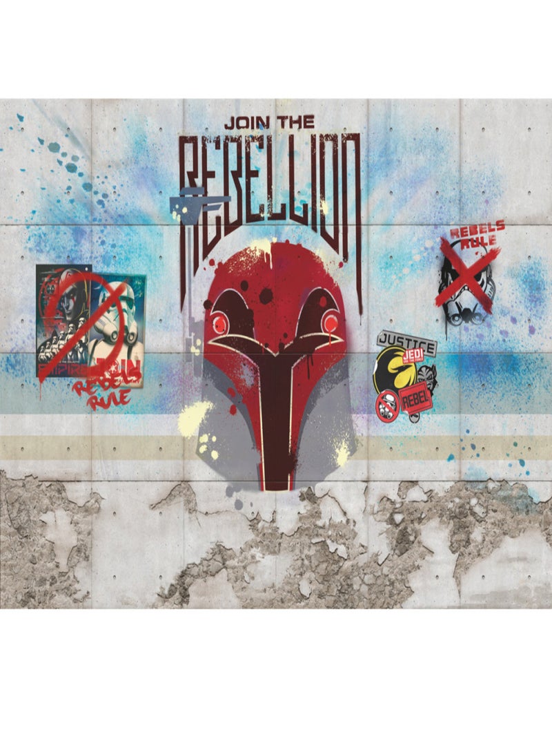 Papier Peint Rebellion Star Wars Rebels 254X368 CM Jaune - Kiabi
