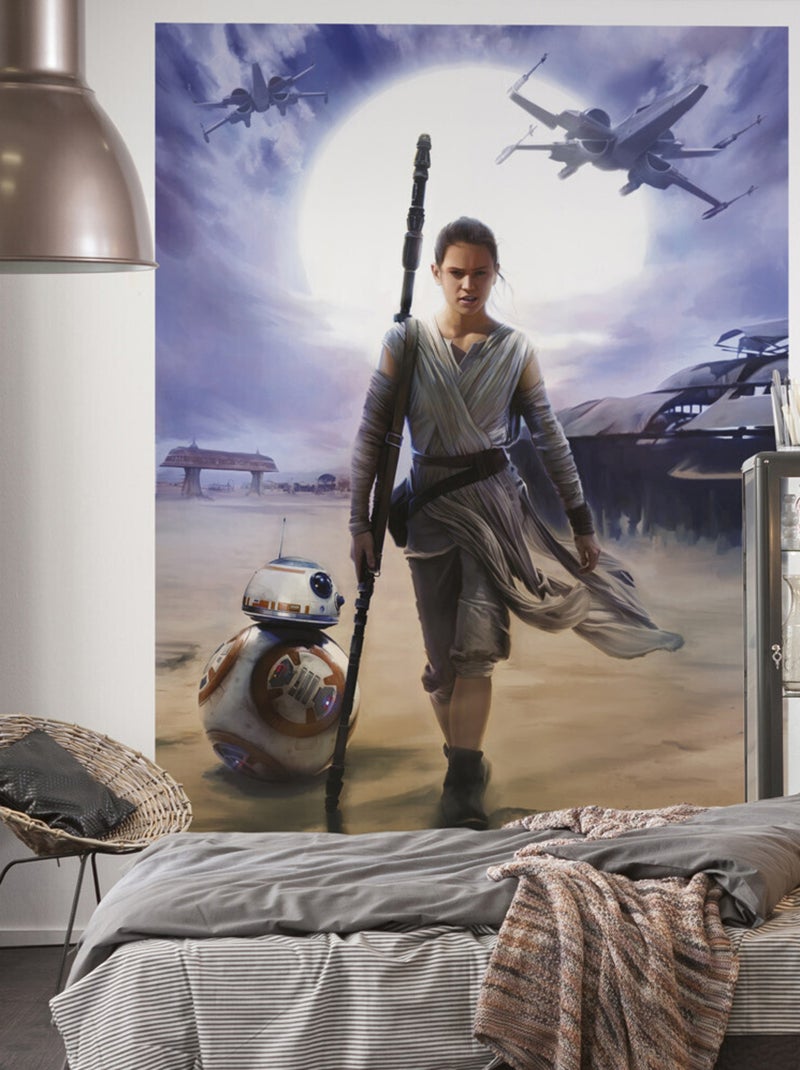 Papier Peint Rey Star Wars 254X184 CM Bleu - Kiabi