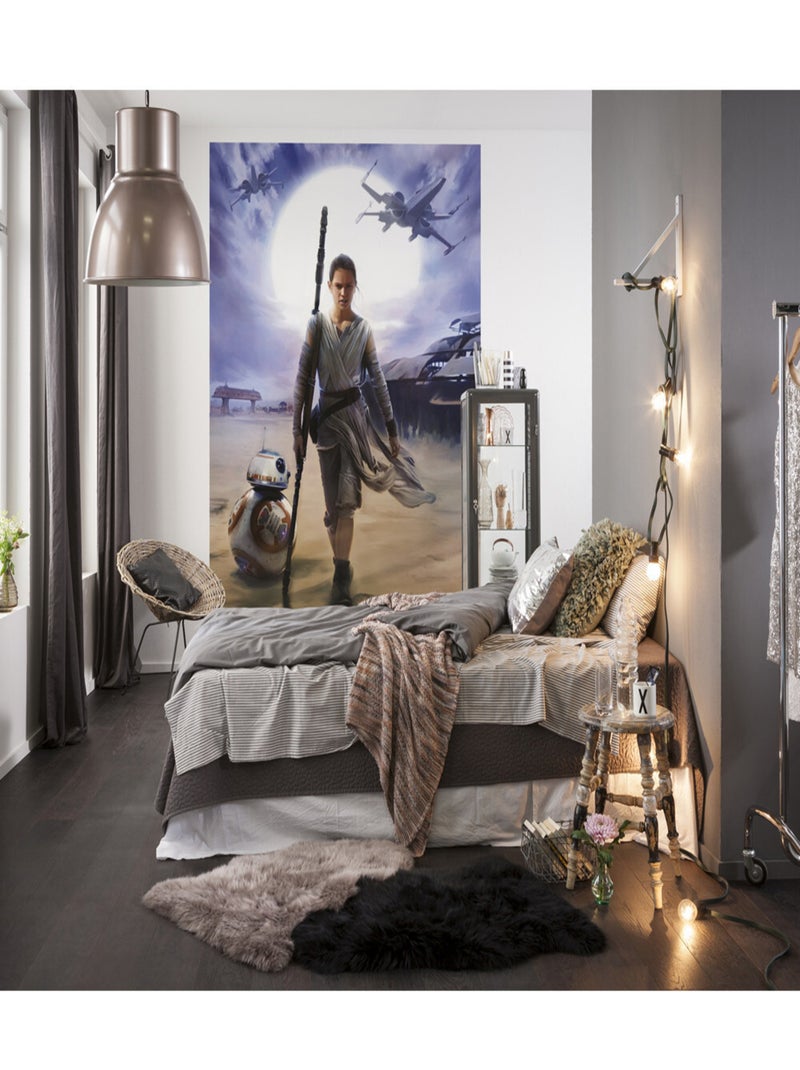 Papier Peint Rey Star Wars 254X184 CM Bleu - Kiabi
