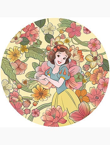Papier peint rond auto-adhésif - blanche neige endless summer - diamètre 125 cm