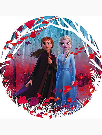 Papier peint rond auto-adhésif - la reine des neiges 2 winter is coming - diamètre 125 cm
