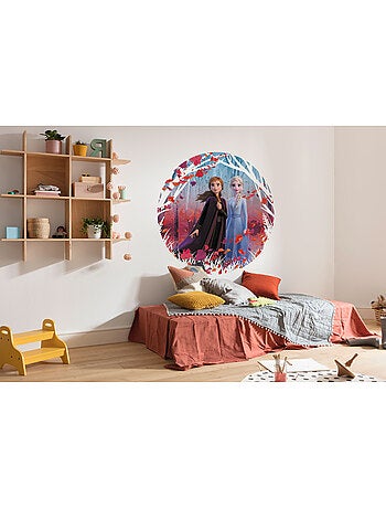 Papier peint rond auto-adhésif - la reine des neiges 2 winter is coming - diamètre 125 cm
