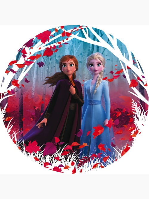 Papier peint rond auto-adhésif - la reine des neiges 2 winter is coming - diamètre 125 cm - Kiabi