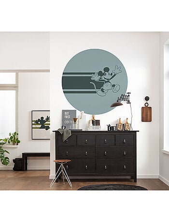 Papier peint rond auto-adhésif - mickey bonjour - diamètre 125 cm