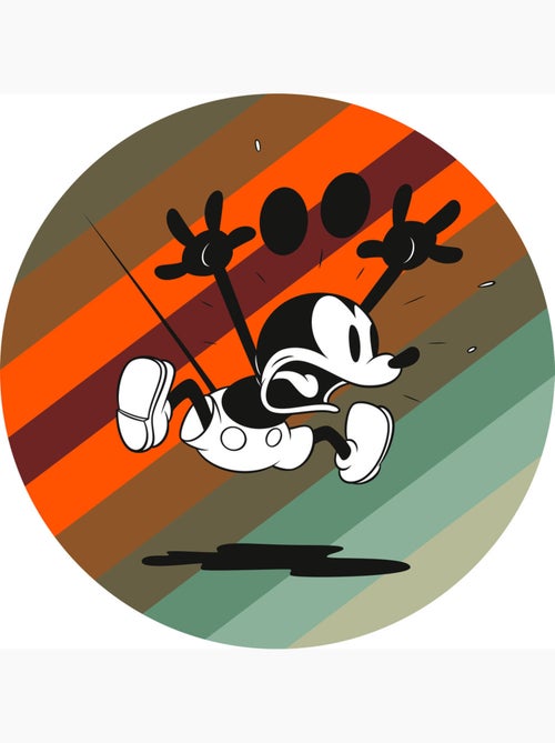 Papier peint rond auto-adhésif - mickey mouse up and away - diamètre 125 cm - Kiabi