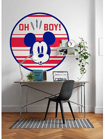 Papier peint rond auto-adhésif - mickey oh boy - diamètre 125 cm