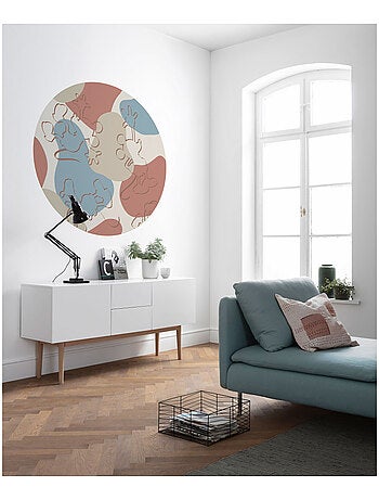 Papier peint rond auto-adhésif - mickey terra bubbles - diamètre 125 cm