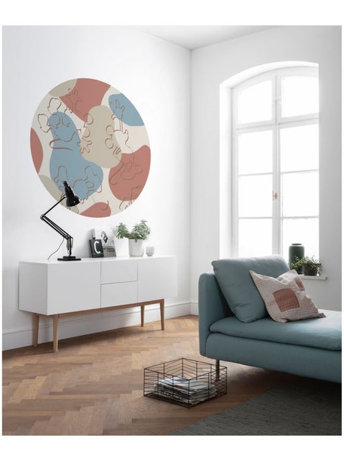 Papier peint rond auto-adhésif - mickey terra bubbles - diamètre 125 cm - Kiabi