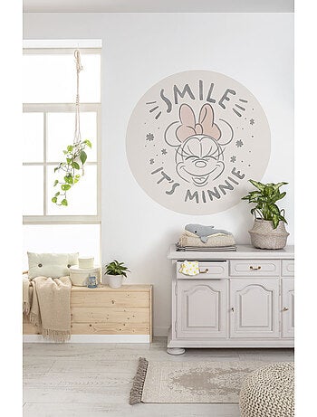 Papier peint rond auto-adhésif - minnie chubby cheeks - diamètre 125 cm