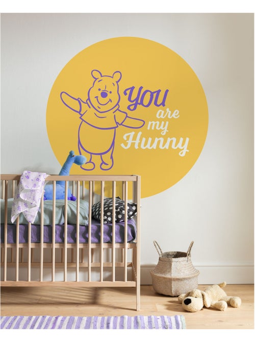 Papier peint rond auto-adhésif - winnie l'ourson my hunny - diamètre 125 cm - Kiabi Papier peint rond auto-adhésif - winnie l'ourson my hunny - diamètre 125 cm - Kiabi