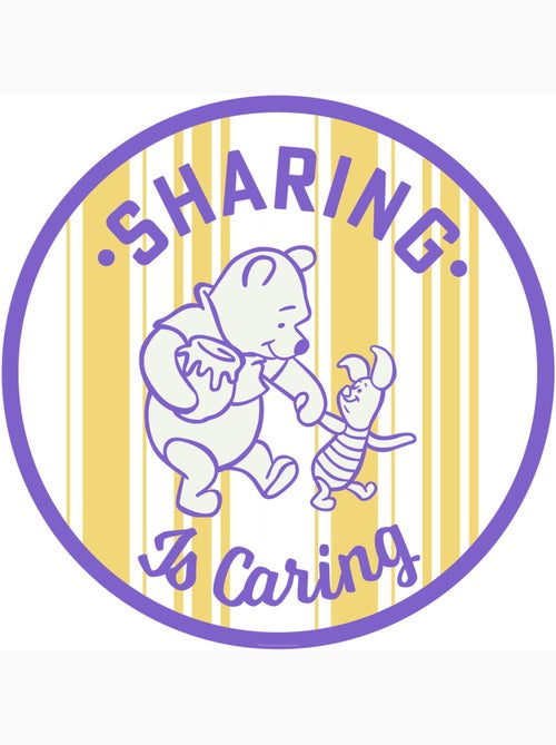 Papier peint rond auto-adhésif - winnie l'ourson sharing - diamètre 125 cm - Kiabi Papier peint rond auto-adhésif - winnie l'ourson sharing - diamètre 125 cm - Kiabi