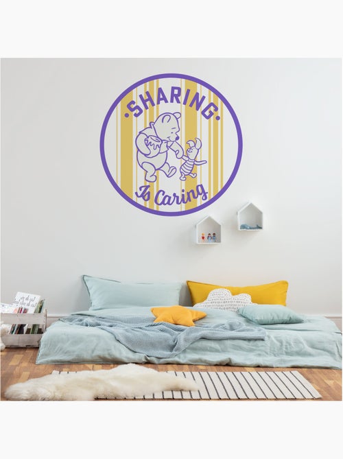Papier peint rond auto-adhésif - winnie l'ourson sharing - diamètre 125 cm - Kiabi Papier peint rond auto-adhésif - winnie l'ourson sharing - diamètre 125 cm - Kiabi