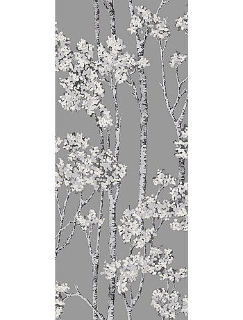 Papier Peint rouleau auto-adhésif - Arbre Bouleau Gris