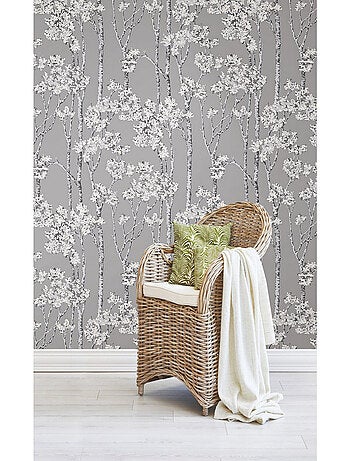 Papier Peint rouleau auto-adhésif - Arbre Bouleau Gris