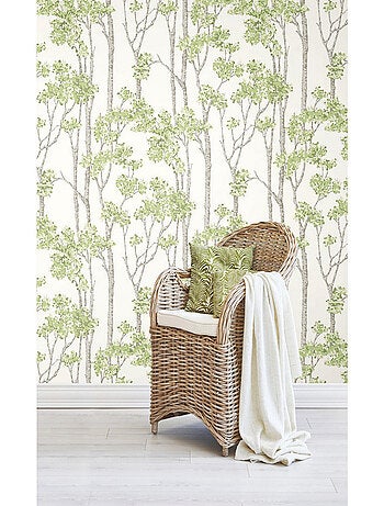 Papier Peint rouleau auto-adhésif - Arbre Bouleau Vert