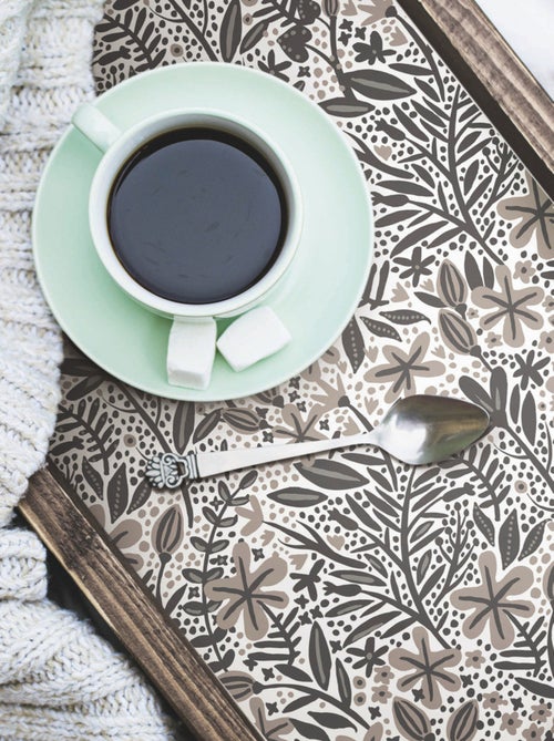 Papier peint rouleau auto-adhésif - Motifs floraux - Multicolors - Kiabi