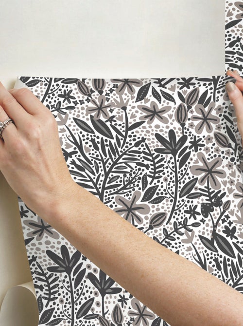 Papier peint rouleau auto-adhésif - Motifs floraux - Multicolors - Kiabi