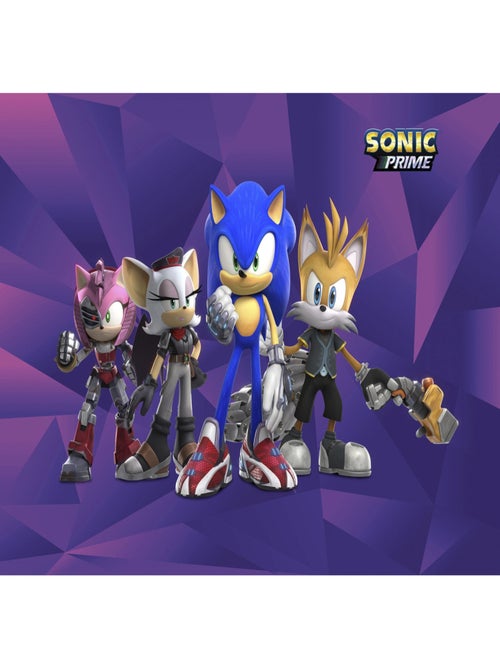 Papier peint Sonic Prime 4 Personnages -  252 x 182 cm - Kiabi