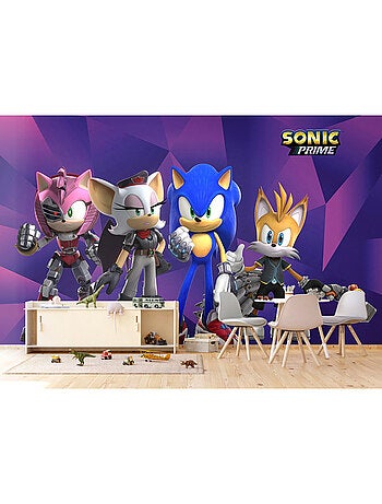 Papier peint Sonic Prime 4 personnages - 375 x 270cm