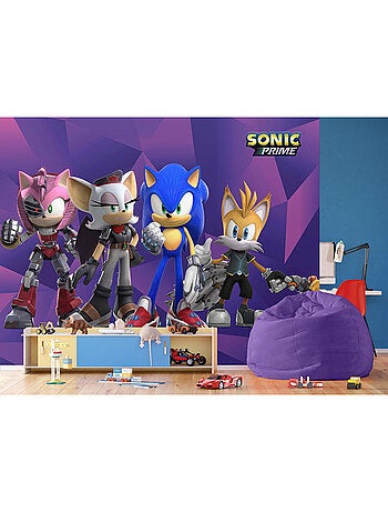 Papier peint Sonic Prime 4 personnages - 375 x 270cm