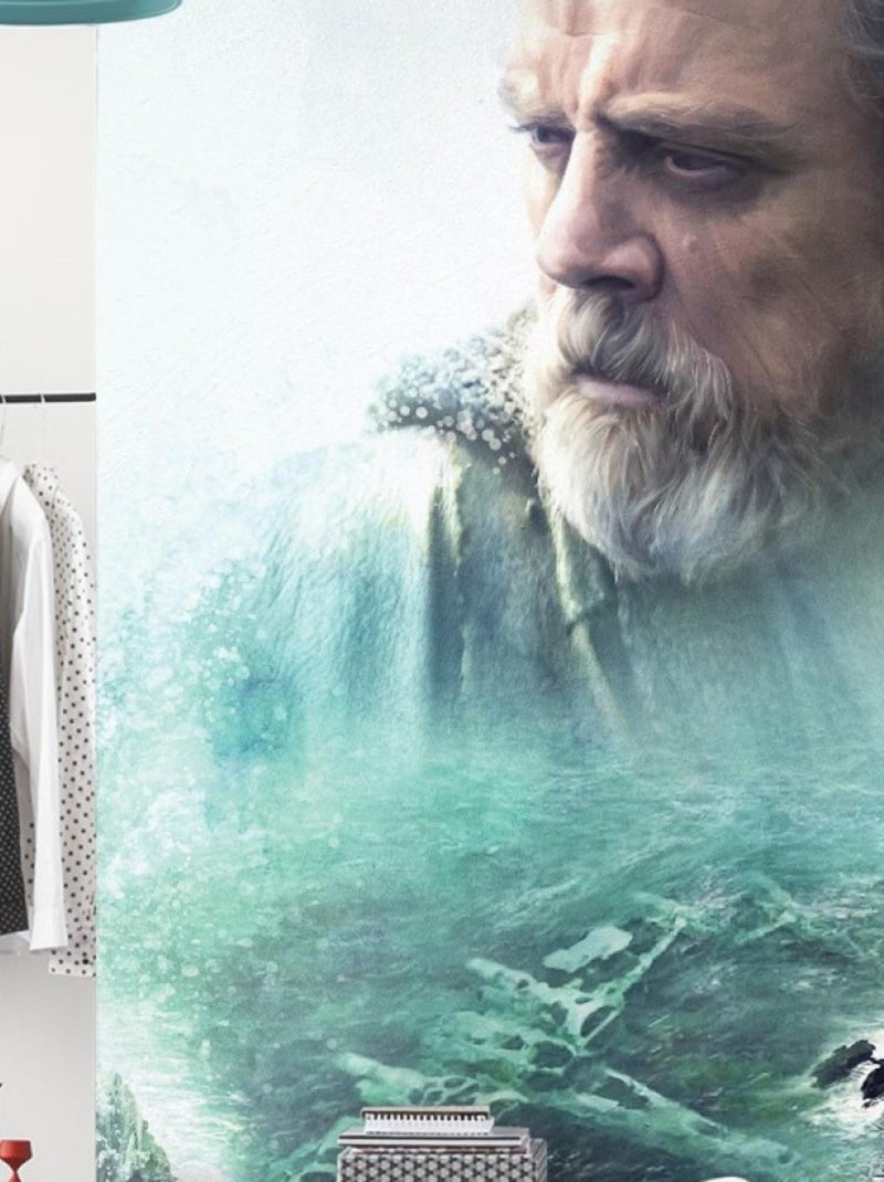 Papier Peint Star Wars Luke Skywalker - Episode VIII 184X254 CM Bleu - Kiabi