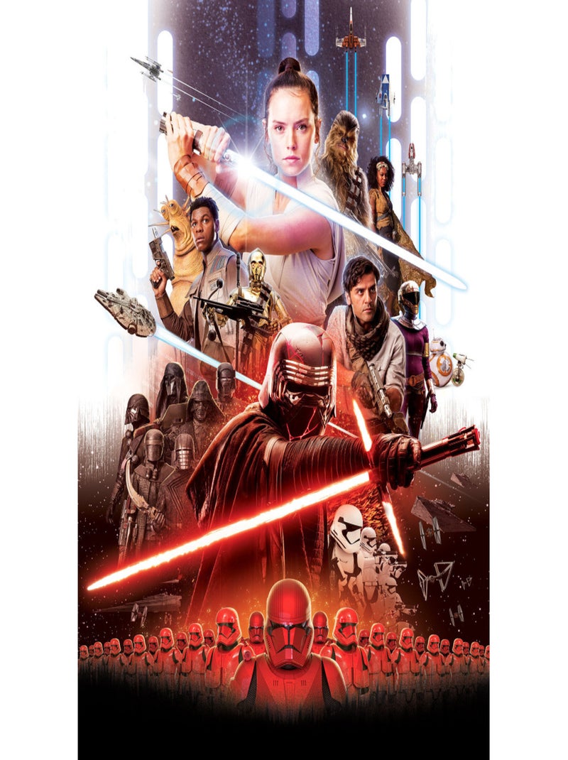Papier Peint Star Wars Movie Modèle Rey 184x254 Multicolore - Kiabi