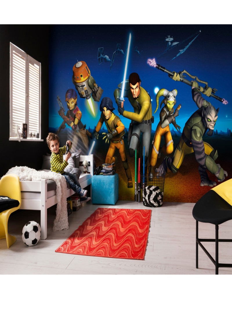 Papier Peint Star Wars Rebels 368 x 254 cm Jaune - Kiabi
