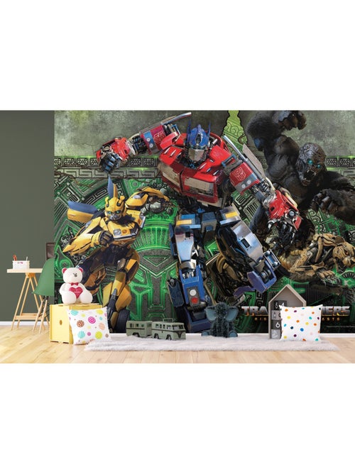 Papier peint Transformers à l'attaque - 375 x 270cm - Kiabi