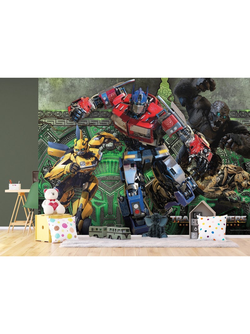 Papier peint Transformers à l'attaque - 375 x 270cm Multicolore - Kiabi