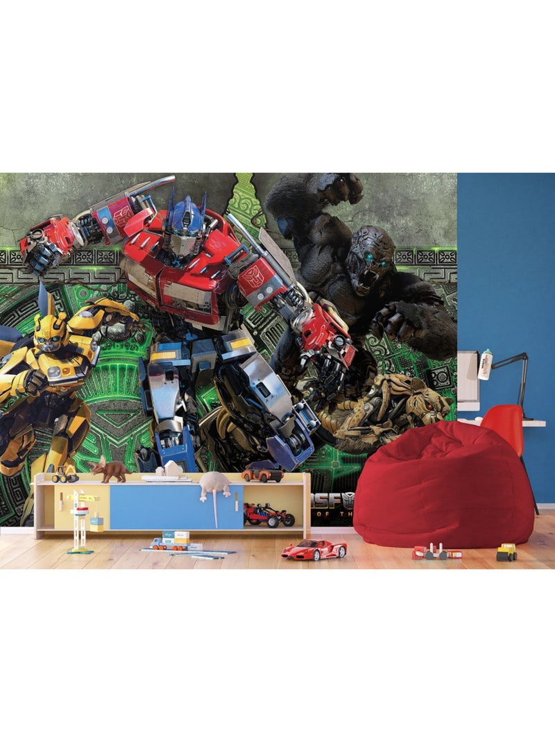 Papier peint Transformers à l'attaque - 375 x 270cm Multicolore - Kiabi