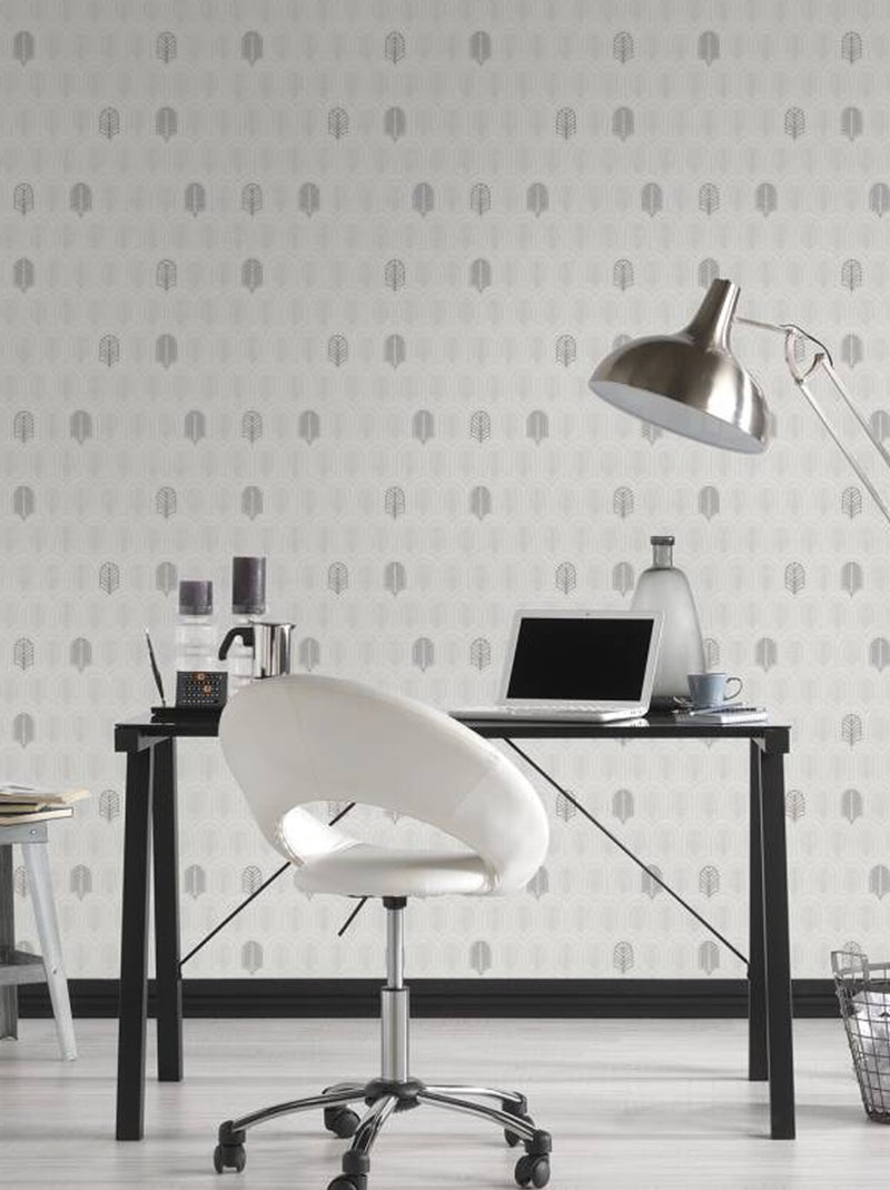 Papier peint velvet spirit Blanc - Kiabi