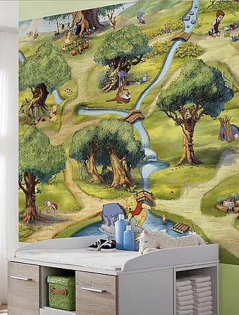 Papier peint Winnie et la foret des rêves bleus Disney 254X184 CM