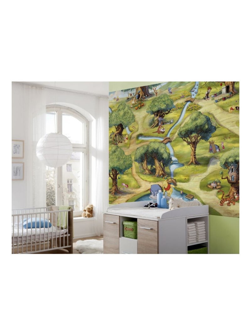 Papier peint Winnie et la foret des rêves bleus Disney 254X184 CM Vert - Kiabi