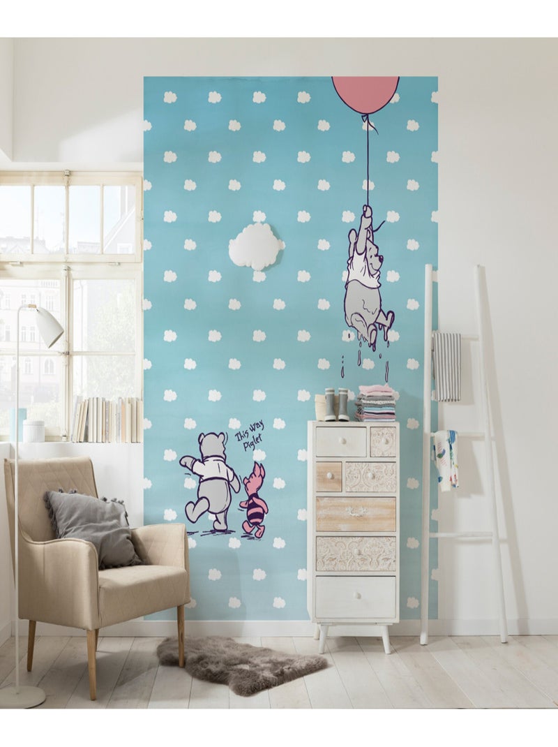 Papier peint Winnie et Porcinet Disney 254X184 CM Bleu - Kiabi